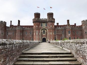 View of fort against cloudy sky