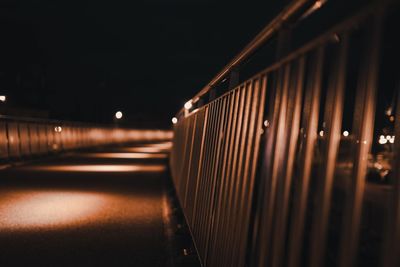 Close-up of illuminated lights at night