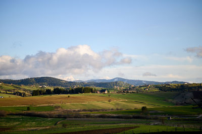 Scenic view of landscape against sky