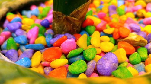 Close-up of colorful candies for sale