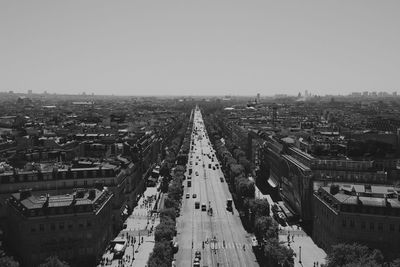 High angle view of cityscape