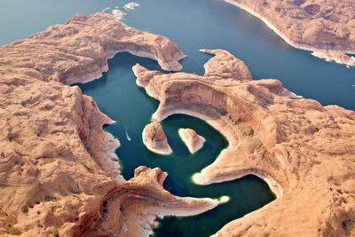 Rock formation in water