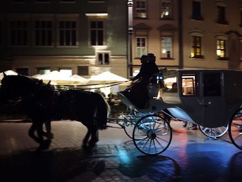 Horse cart on street