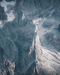 Aerial view of snowcapped mountains