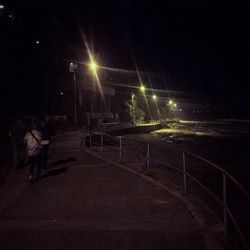 Night view of illuminated street light