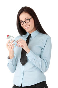 Portrait of a smiling young woman