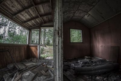 Interior of abandoned building