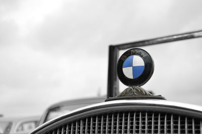 Low angle view of car against sky