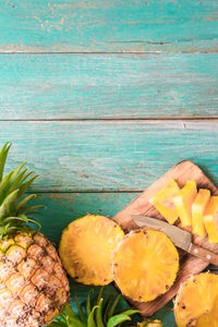 Close-up of fruits on table