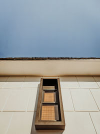 Low angle view of building against clear sky