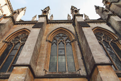 Low angle view of built structure against sky