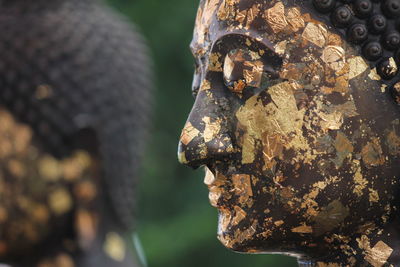 Close-up of rusty statue