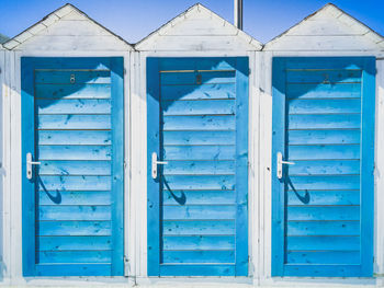 Full frame shot of blue wall