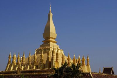 Low angle view of temple against clear sky