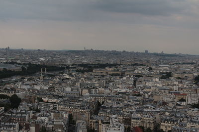 High angle view of townscape against sky