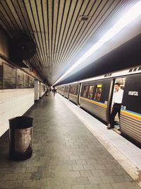 Train at subway station