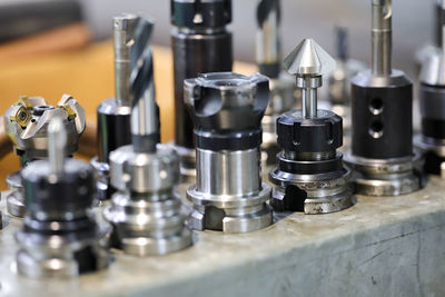 Close-up of machine part in industry