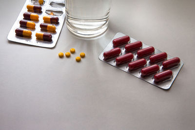Close-up of bottles on table