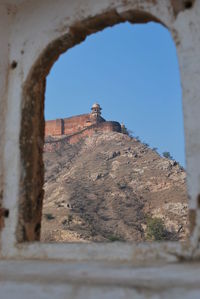 Low angle view of historic building