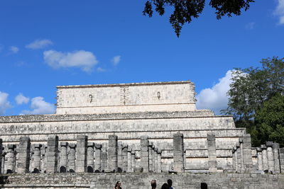 View of historical building against blue sky