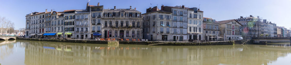 Reflection of buildings in water