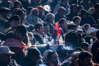 Group of people at music concert