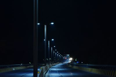 Illuminated street at night