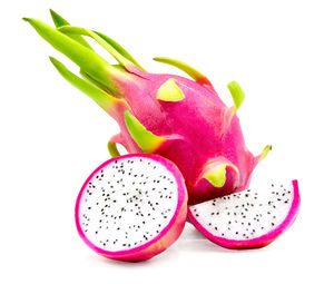 Close-up of fruits against white background