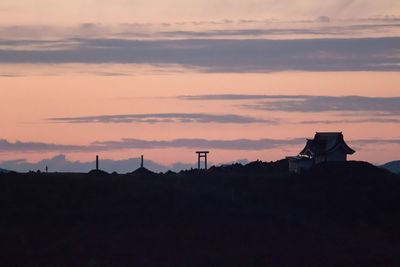 Silhouette of trees at sunset