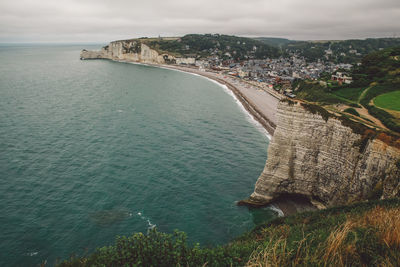 High angle view of sea