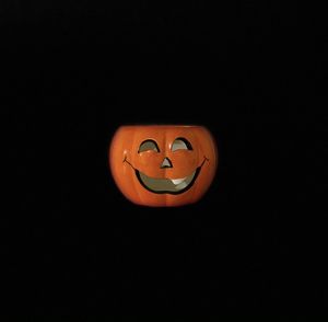 Close-up of pumpkin against black background