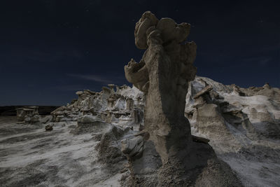 Wild rock formations in the desert wilderness of new mexico at n