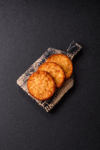 High angle view of food on table