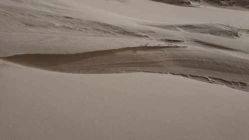 Sand dunes in desert