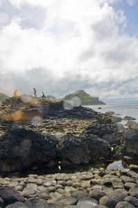 Scenic view of sea against sky