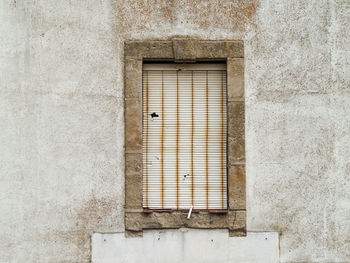 Close-up of window on wall