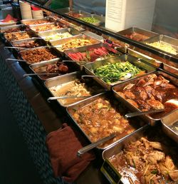 High angle view of food for sale in store