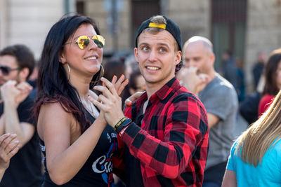 Portrait of a smiling young couple