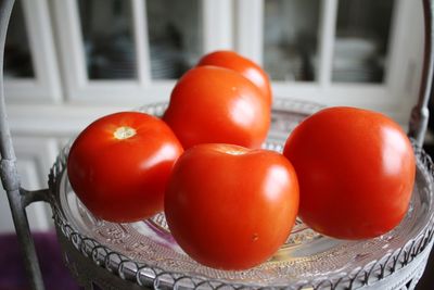 Close-up of tomatoes on table