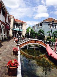 View of canal along buildings