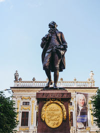 Low angle view of statue