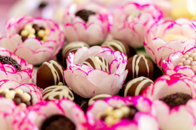 Close-up of pink candies