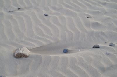 High angle view of sand dune