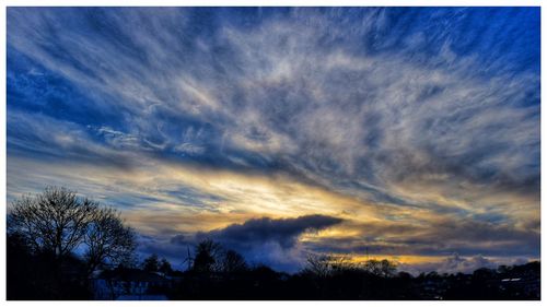 Low angle view of cloudy sky