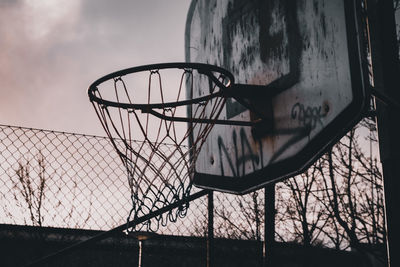 View of basketball hoop against sky