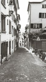 Narrow alley in city