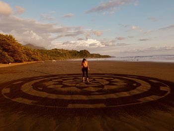 Namaste. yoga.  sandart. uvita beach 