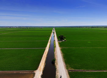 Scenic view of land against sky