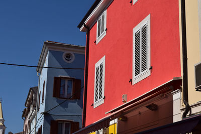 Low angle view of residential buildings against sky