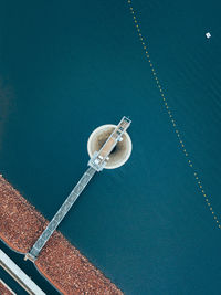 Directly above shot of pier over sea